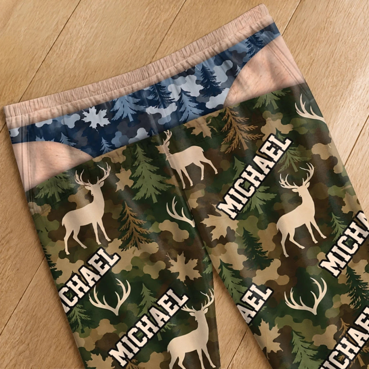 Custom Name Deer Camouflage Gifts for Men - Personalized Pajamas