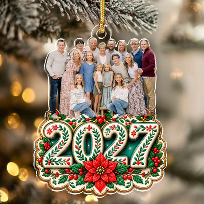 Personalized Family Photo 2026 Christmas Acrylic Ornament HO82 903860