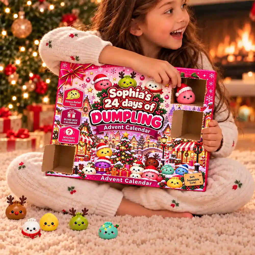Squishy 24 Days Of Dumpling Festive Gift For Kids - Personalized Christmas Countdown Advent Calendar