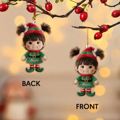 Little ELF - Personalized Kid Plush Ornament | Sunflowerly