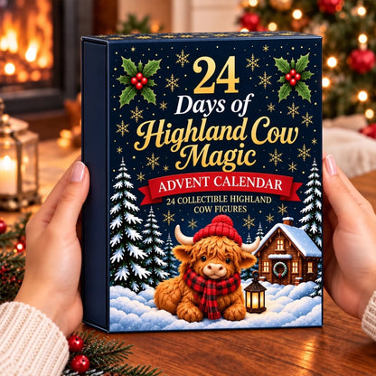Christmas 24 Days of Highland Cow Magic - Highland Cow Advent Calendar