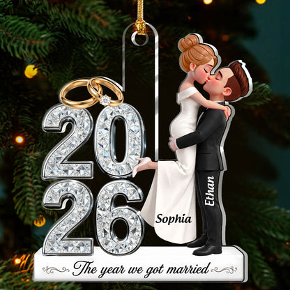 The Year We Got Married - Personalized 1-Layer Acrylic Ornament