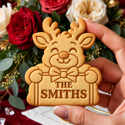 Personalized Family Name Santa Christmas Cookie Cutter & Stamp, Personalized Holiday Baking Gift CH07 181098