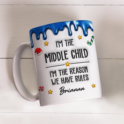 Custom Christmas & Birthday Keepsake Gift • Different Ages Same Family Chaos - Personalized 3D Inflated Effect Mug