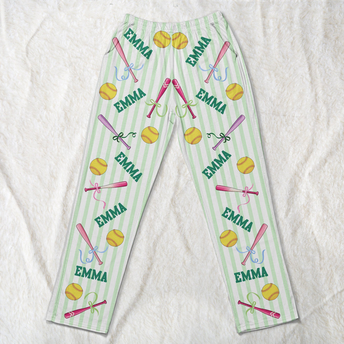 Custom Name Gift For Softball Lovers, Softbal Player, Softball Girls - Personalized Lounge Pants