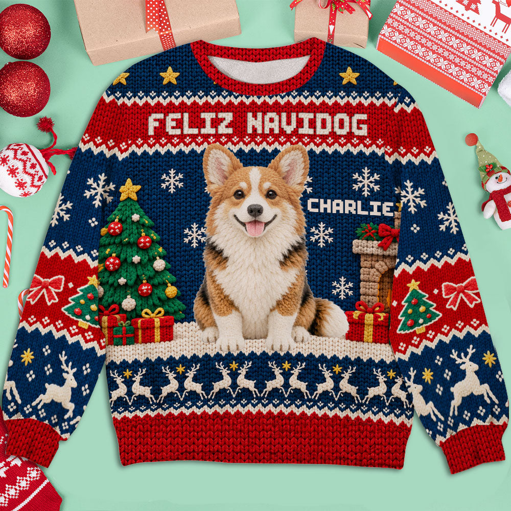 Merry Woofmas - Personalized All-Over-Print Sweatshirt