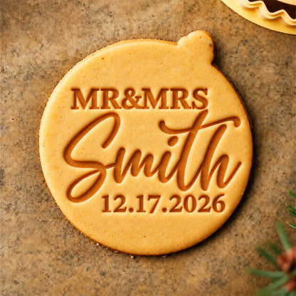 Personalized Custom Name Mr&Mrs Cookie Stamp TH10 171519