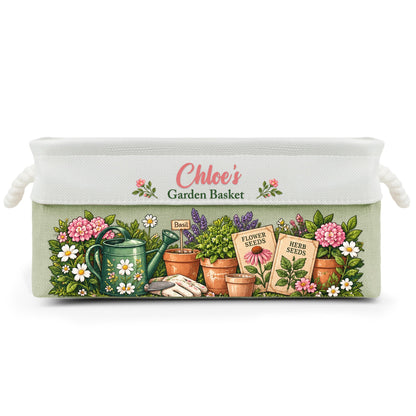 Gardening Stuffs Basket For Her, Mom, Grandma, Daughter - Personalized Storage Basket