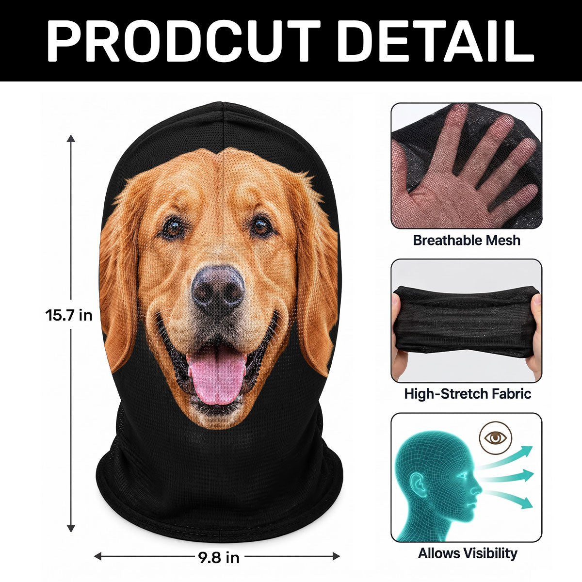 Pet Face Halloween Costume - Personalized Balaclava Mask