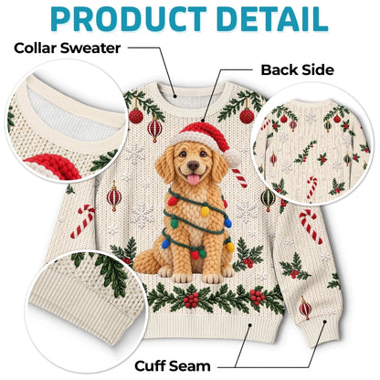 Custom Pet Photo Christmas Gifts for Dog Lovers - Personalized Sweatshirt
