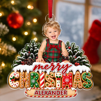 Custom Kid Photo Christmas Acrylic Ornament Unique Gift for Kids and Family LM32 670293
