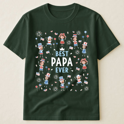 Best Dad Ever USA Flag - Personalized Shirt