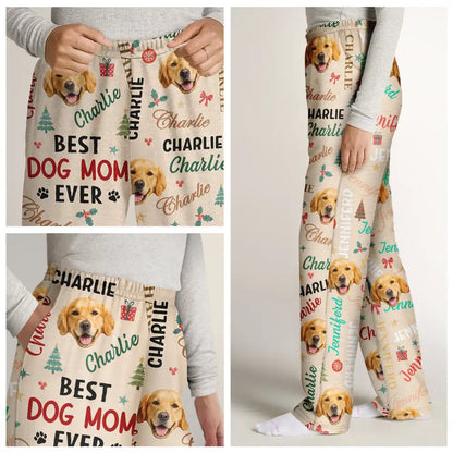 Christmas Gift For Pets Lovers - Personalized Custom Photo Best Dog Dad Mom Ever Pajama Pants