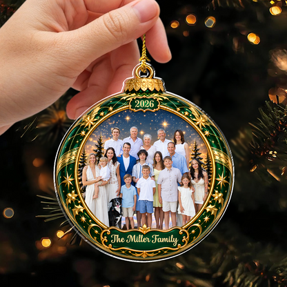Custom Family Photo Acrylic Ornament Christmas Tree Decor HA75 919526