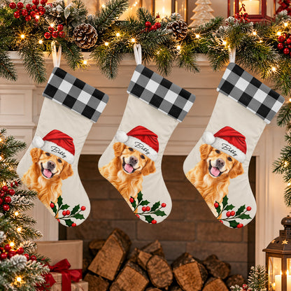 Personalized Dog Cat Photo Christmas Stocking Gift for Dog Cat Lovers HO82 903892
