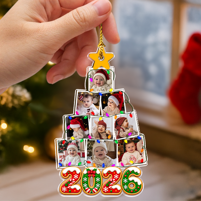 Custom Baby Photo With Christmas Tree Acrylic Ornament HO82 904150