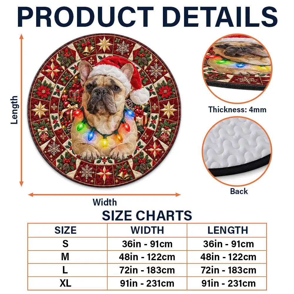 Gift For Dog Lovers - Personalized Custom Photo Christmas Decor Rug