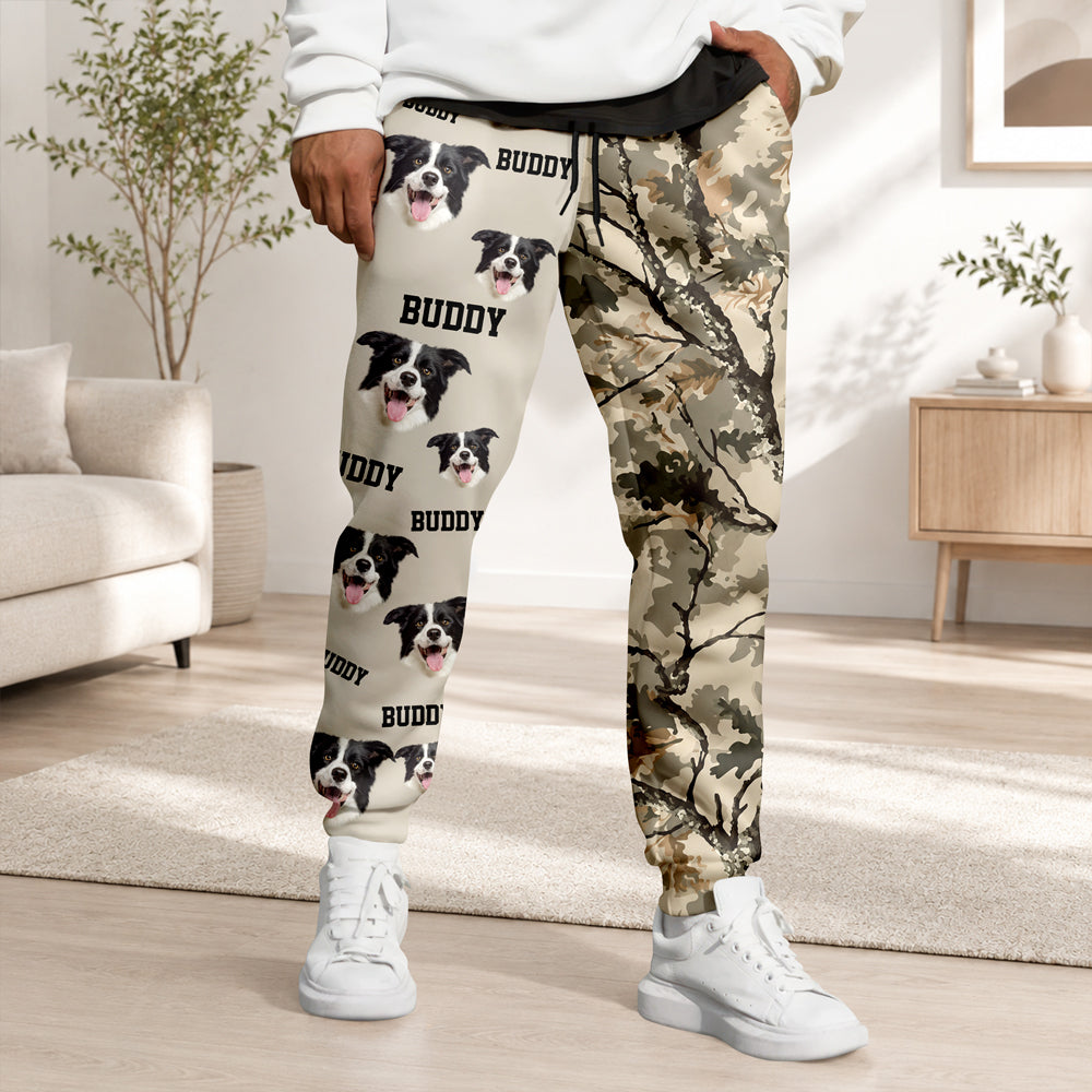 Custom Dog Photo Hunting Sweatpants Dog Lover Gift LM32 670149