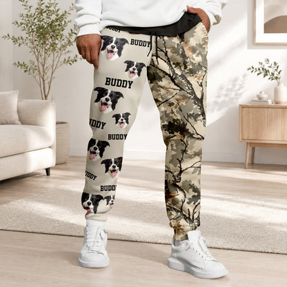 Custom Dog Photo Hunting Sweatpants Dog Lover Gift LM32 670149