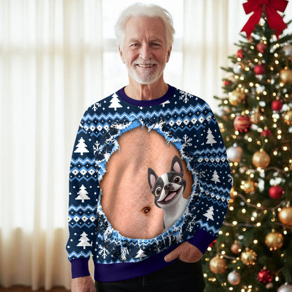 Custom Christmas Sweatshirt for Dog Dad, Dog Lovers • Forever Annoying - Personalized All-Over-Print Sweatshirt