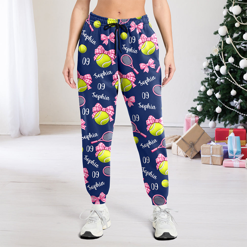 Personalized Coquette Bow Tennis Sweatpants Gift For Her HA75 919490