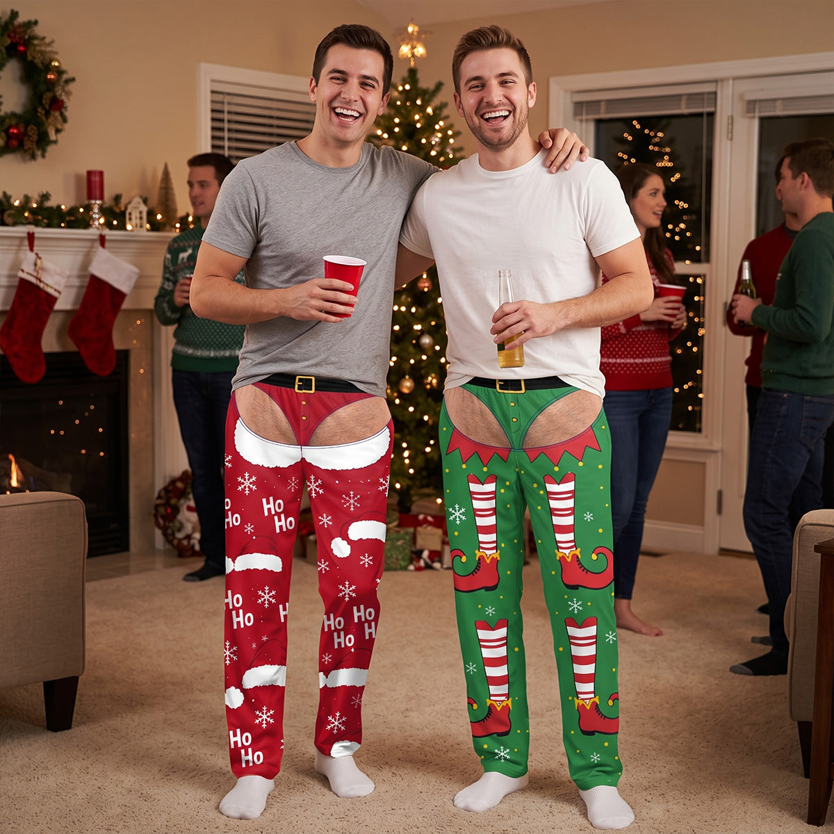 Funny Mens Christmas - Personalized Lounge Pants