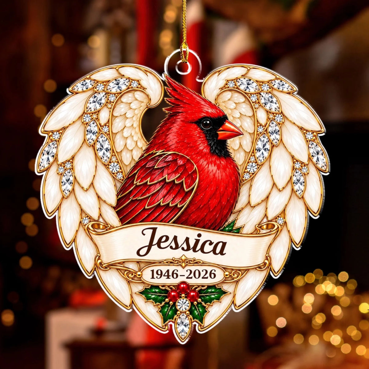 Custom Memorial Christmas Ornament, Sympathy Keepsake •  Your Memory Shines - Personalized Acrylic Ornament