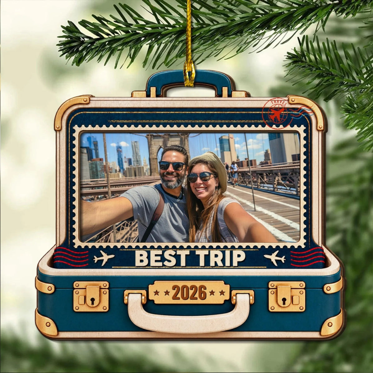 Memories From Our Travels - Personalized 2-Layered Wood Ornament