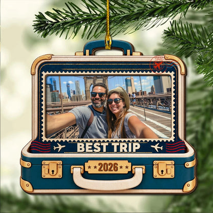 Memories From Our Travels - Personalized 2-Layered Wood Ornament