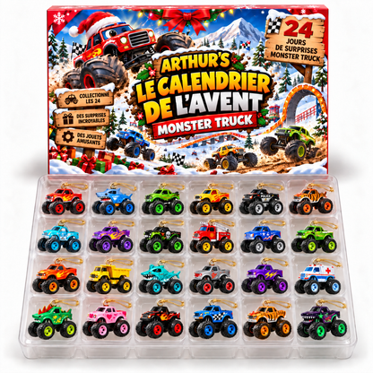 Calendrier de l'Avent de Monster Truck - Calendrier de l’Avent de Noël personnalisé