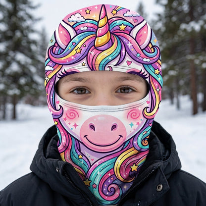 Funny Face Mask Xmas Gift For Kids Skier Snowboarder - Personalized Mask