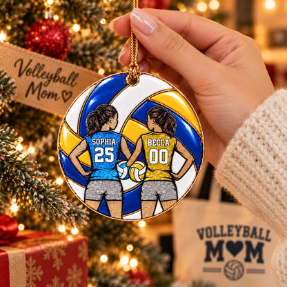 Personalized Volleyball Christmas Ornament, Custom Player Gift, Volleyball Lovers Christmas Gift T1807