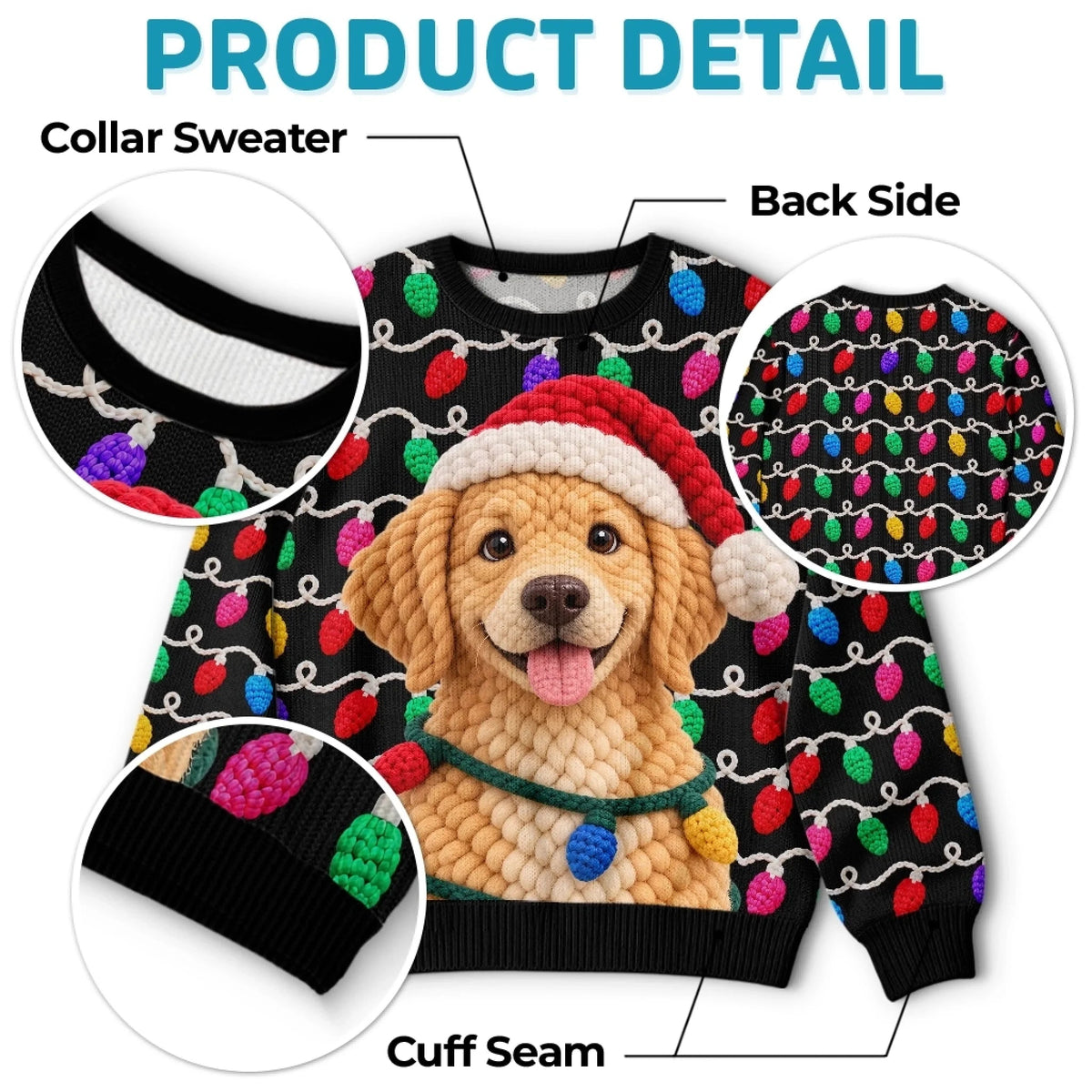 Custom Pet Photo Christmas Gifts for Dog Lovers - Personalized Sweatshirt