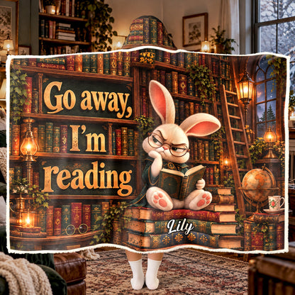 Shhh... I’m Reading - Funny Reading Blanket For Book Lovers - Personalized Blanket