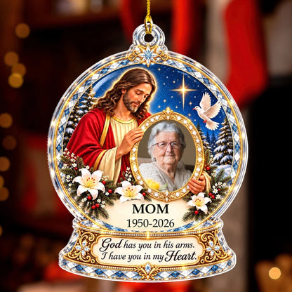 In Heaven With God, Forever In My Heart - Personalized Acrylic Ornament