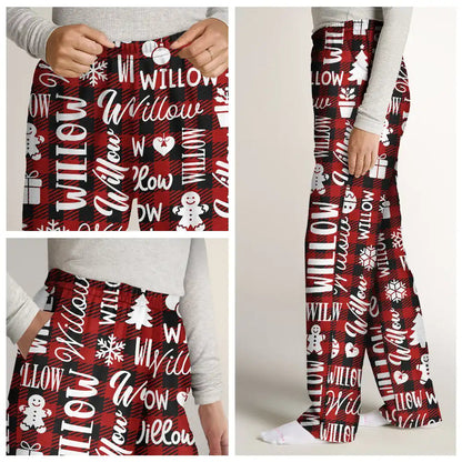 Matching Christmas Gift For Family - Personalized Member Names Pajama Pants