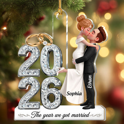 The Year We Got Married - Personalized 1-Layer Acrylic Ornament