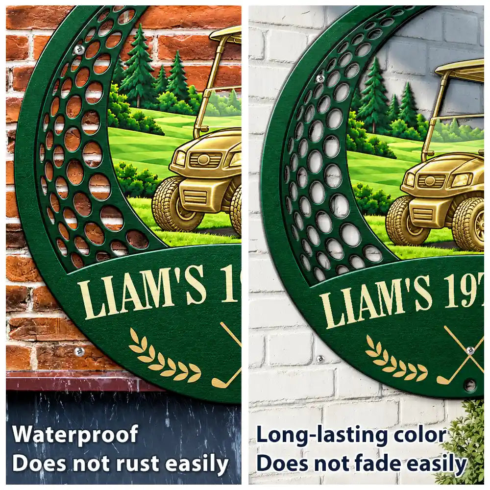 Decor Gift For Golfers - Personalized 19th Hole Metal Sign