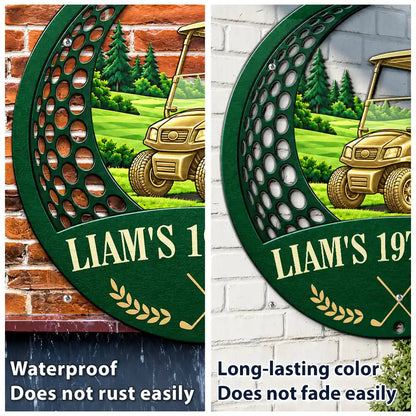 Decor Gift For Golfers - Personalized 19th Hole Metal Sign