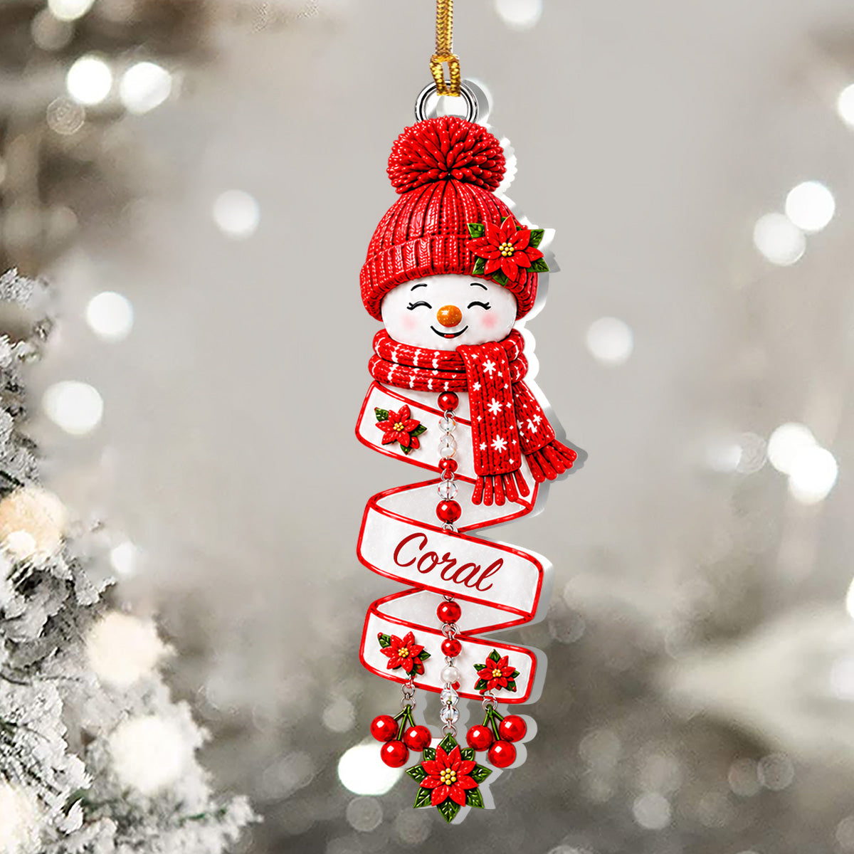 Snowman Christmas - Personalized 1-Layer Acrylic Ornament