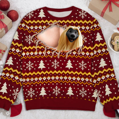 Custom Christmas Sweatshirt for Dog Dad, Dog Lovers • Forever Sassy - Personalized All-Over-Print Sweatshirt