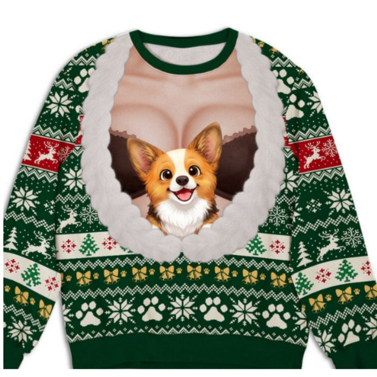 Custom Christmas Sweatshirt, Gift for Pet Lovers • My Baby Is Here - Personalized All-Over-Print Sweatshirt