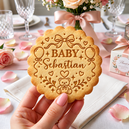 Personalized Baby Name With Heart Cookie Stamp HA75 919640