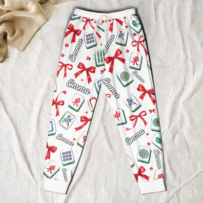 Mahjong Custom Name Gift For Mahjong Lovers, Mahjong Girls - Personalized Lounge Pants