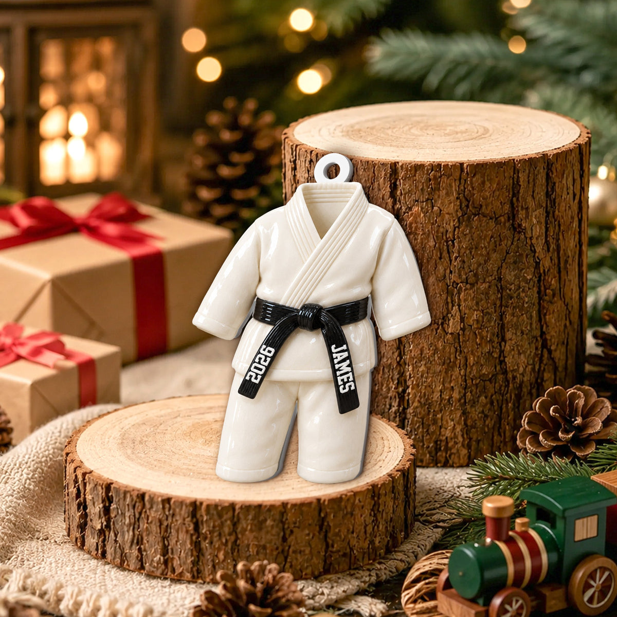 Karate Kid - Custom Name Belt & Name - 3D Printed - Personalized Ornament