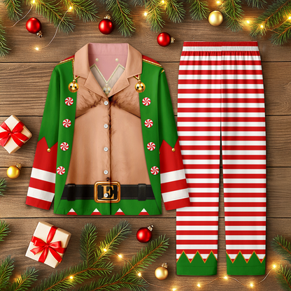 Personalized Funny Hairy Body Christmas Pajamas Gift For Husband, Grandpa HA75 919466
