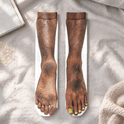 Ugly Feet Funny Gift For Husband Wife Boyfriend Girlfriend Friend Coworkers - Personalized Socks