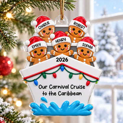 Couple Group Cruise Ship Vacation, Cruise Trip - Personalized Acrylic Ornament - Christmas Gift For Couple, Family, Friends, Group of Three, Four, Five, Six, Seven, Eight People Cruising