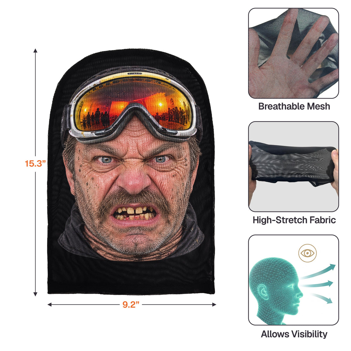 Ugly Face - Funny Office Humor White Elephant Party Gag Gift - Personalized Balaclava Mask