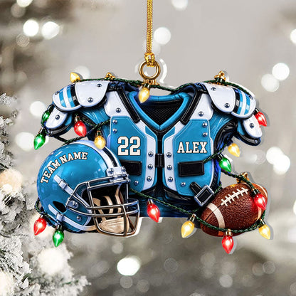 Personalized Football Player Gear - Personalized 1-Layer Acrylic Ornament
